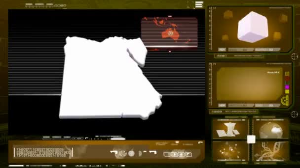 Ägypten - Computermonitor - gelb 0 — Stockvideo