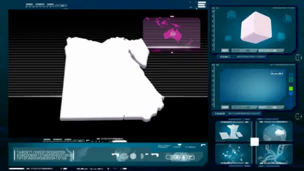 Egipto - monitor de ordenador - azul 0 — Vídeos de Stock