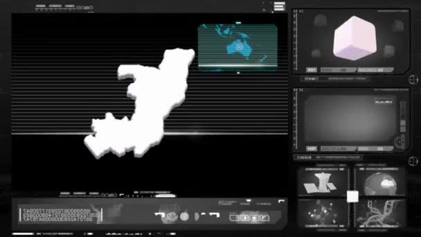 コンゴ共和国 (ブラザビル) - コンピューター モニター - ブラック 0 — ストック動画