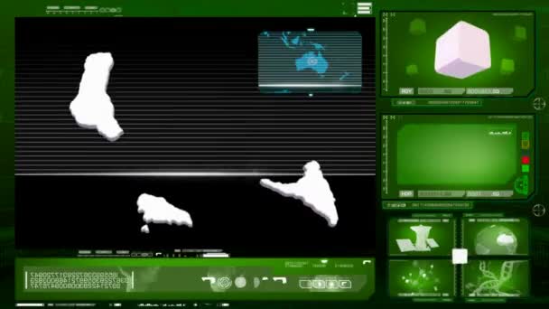 Komory - počítačový monitor - zelená 0 — Stock video