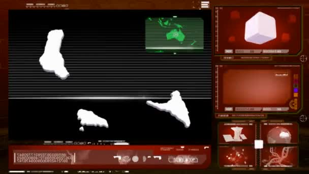 Comore - számítógép-monitor - piros 0 — Stock videók