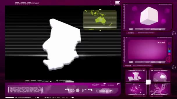 チャド - コンピューターのモニター - ピンク 0 — ストック動画