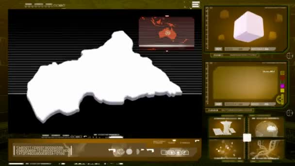 República Centroafricana - monitor de ordenador - amarillo 0 — Vídeos de Stock