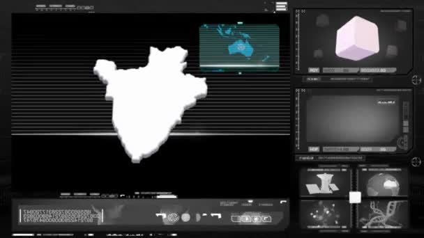 Burundi - bilgisayar monitörü - siyah 0 — Stok video