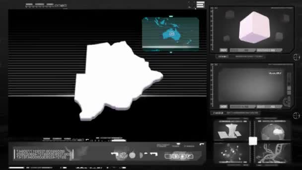 Botswana - computermonitor - zwart 0 — Stockvideo