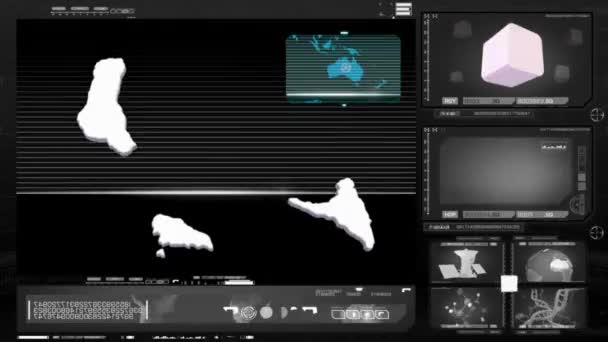 Comoras - monitor de ordenador - negro — Vídeos de Stock