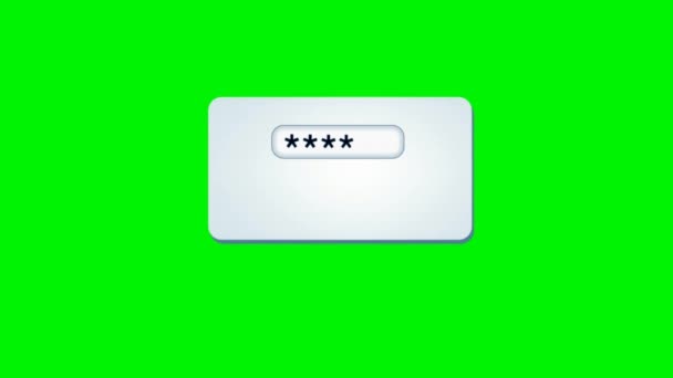 Lösenord - lastning Bar - grön skärm - blå 00 — Stockvideo