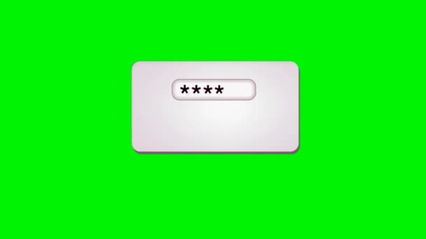 Password - Loading Bar - Green Screen - pink 00 — Stock Video