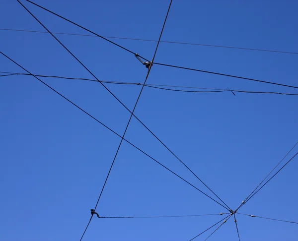 Cables en el cielo — Foto de Stock