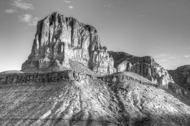 El Capitan, Guadalupe Mountains National Park, inTexas (Black and White)