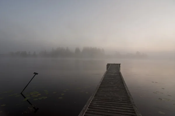 Finland, dimma på vattnet. — Stockfoto