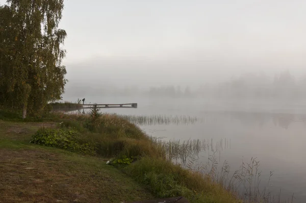 Finlandia, mgła na wodzie. — Zdjęcie stockowe