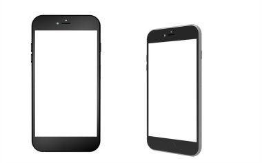 Tablet ve akıllı telefon iki simge izole