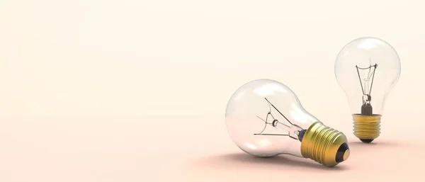 Creative idea inspiration and lightbulb concept on Yellow Background. minimal style.motivation to success - 3d rendering