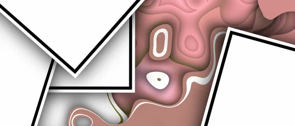 콘셉트 포스터 디지털 디자인의 추상적 기하학적 현수막 디자인 디지털 렌더링 — 스톡 사진