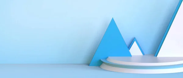 Ide Kreatif Podium Menampilkan Bentuk Geometrik Triangle Minimal Dan Desain — Stok Foto