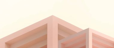 Zafer ve Ok için yaratıcı fikir merdiveni başarılı oldu. Geometrik şekiller fütüristik ve iş kavramları sarı üzerine. afiş, web sitesi, Boşluğu Kopyala - 3d Hazırlama 