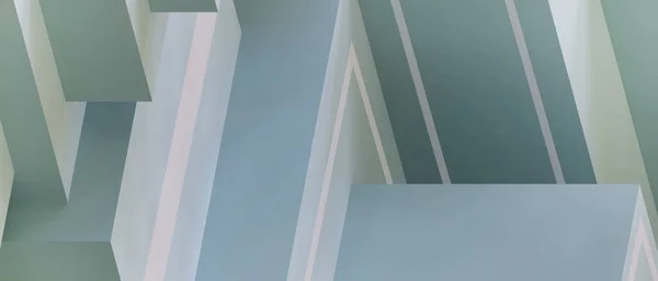 비즈니스 사다리 오리가 종이가 회색으로 기하학적 Copy Space Rendering — 스톡 사진