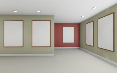 Art Gallery perspective one point and Picture Frame color Rad