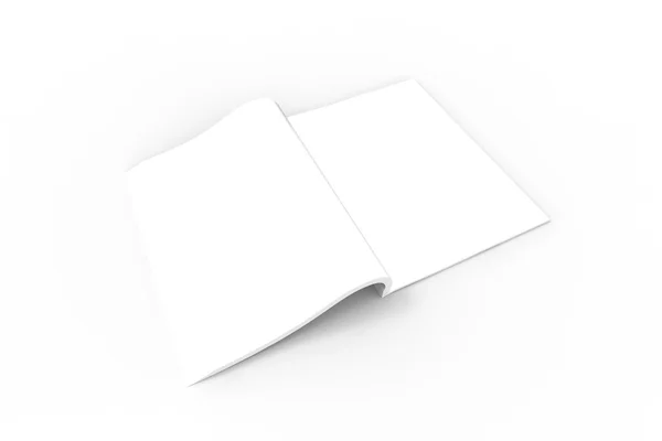 Öppna tidningen med design vit — Stockfoto