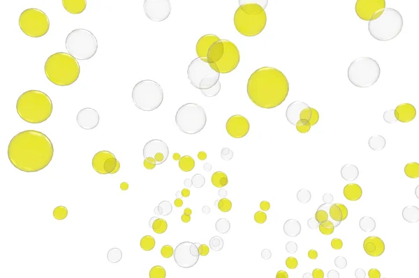 Gas bubbles yellow and Isolated Backgrounds — Stock Photo, Image