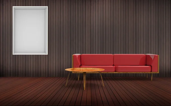 Set soggiorno moderno home office / 3D rendering immagine composizione classica — Foto Stock