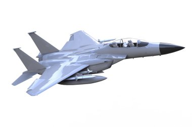 İzole F-16 Fighting Falcon duruş uçak