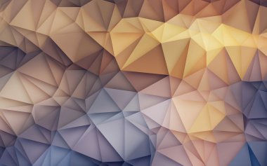 Soyut 3d basit geometrik origami renkler karışık
