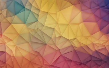 Soyut 3d basit geometrik doğa sesi origami renkler karışık