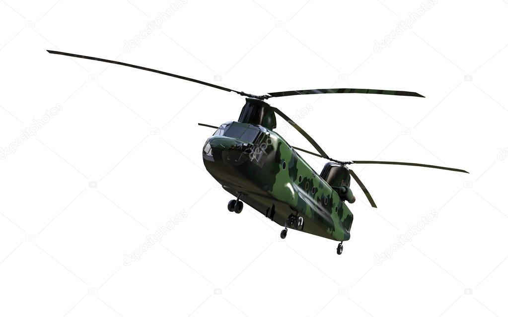 Chinook helicopter isolated
