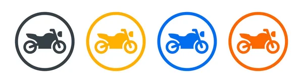 Ikona Motocyklu Nebo Motocyklu Vektorové Ilustrace Symbol Dvoukolového Vozidla Koncept — Stockový vektor