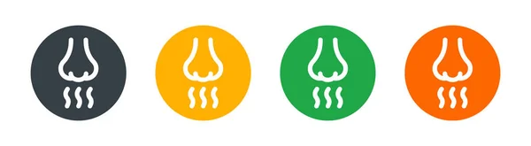 Nase Mit Geruchssinn Symbol Vektor Illustration Tastenzeichengrafik — Stockvektor