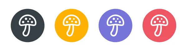 Mushroom Icon Isolated White Background — Stock Vector