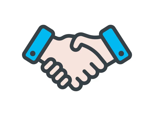 Business Agreement Handshake Icon Vector Illustration — 스톡 벡터