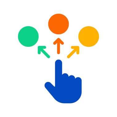 İşaret parmağı karar ver ya da seçim simgesi çizimi.