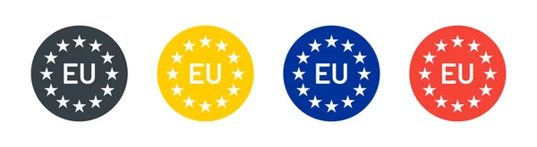 Ícone União Europeia Design Círculo Ilustração Vetorial — Vetor de Stock