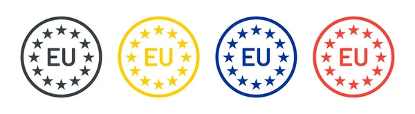 欧洲联盟标志 Eu图标 — 图库矢量图片