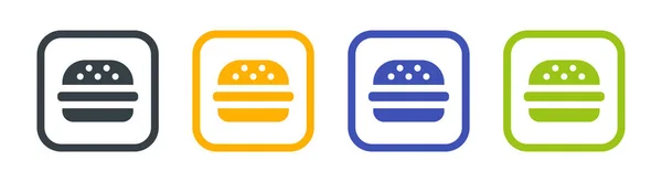Hamburger ikonu. Fast food sembolü vektör çizimi
