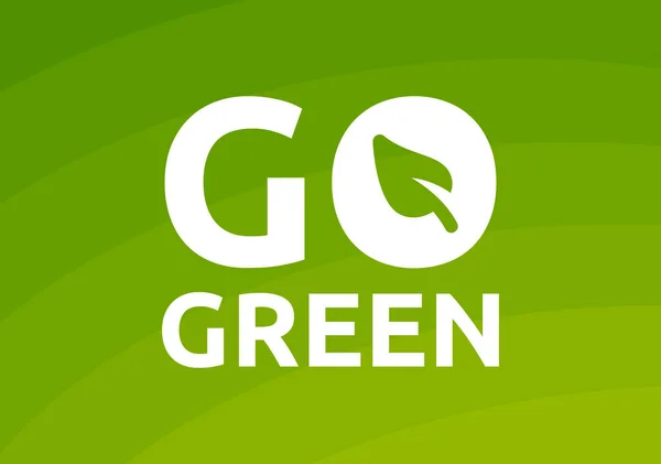 把绿色图标放在绿色背景上 绿色能源概念 — 图库矢量图片
