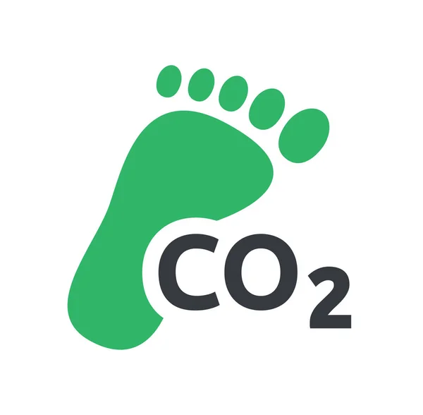 Symbole Für Den Ökologischen Fußabdruck Von Co2 Illustration Zum Öko — Stockvektor