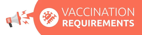 Signo Requisito Vacunación Concepto Anuncio — Archivo Imágenes Vectoriales