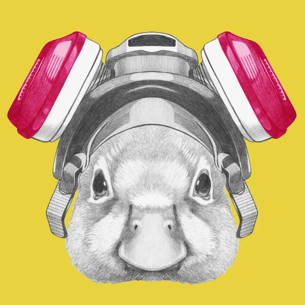 Retrato de pato con máscara de gas . —  Fotos de Stock