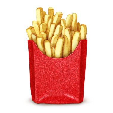 patates kızartması illüstrasyon