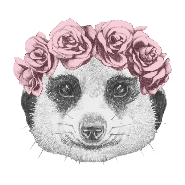 Koala mit Blumenkranz. — Stockfoto