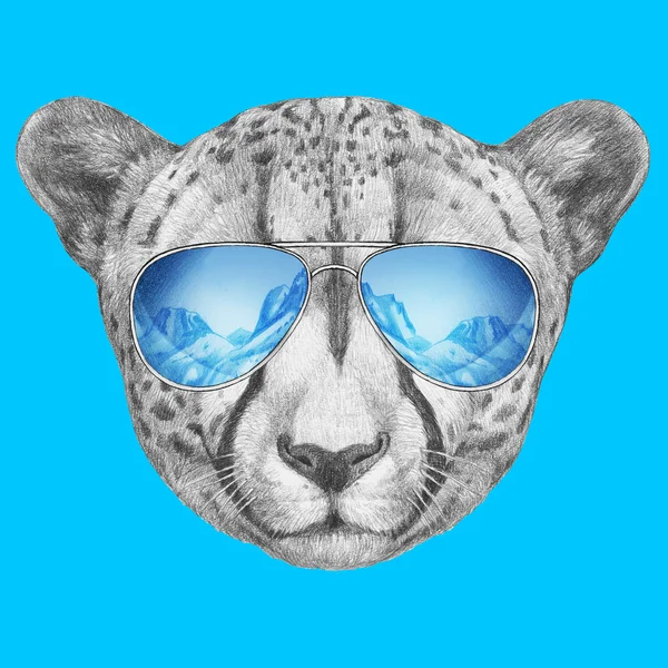 Cheetah desenhado à mão — Fotografia de Stock