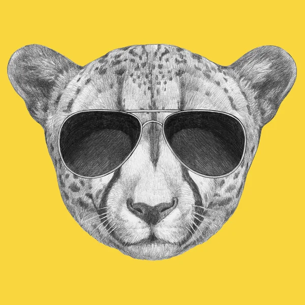 Handgetekende Cheetah — Stockfoto