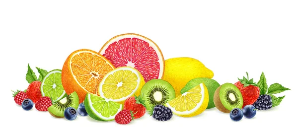 Hand-drawn illustration of fruits — Stock Photo, Image