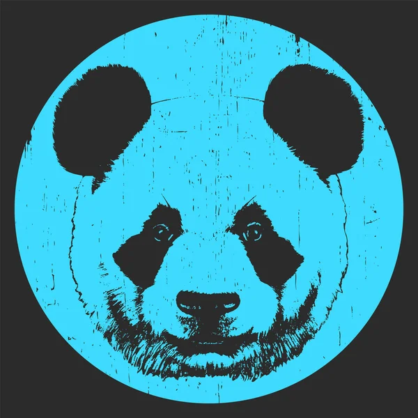 Drukowanie rysunku z Panda — Wektor stockowy