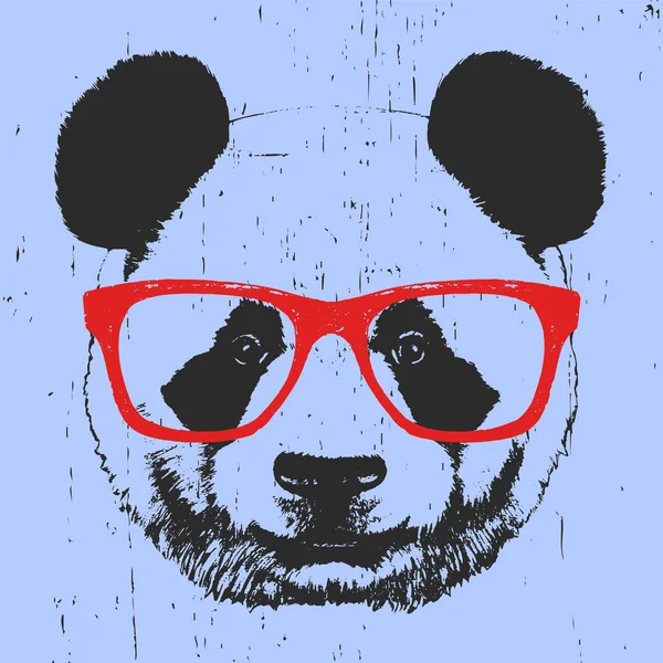 Tisk výkresu Panda — Stockový vektor