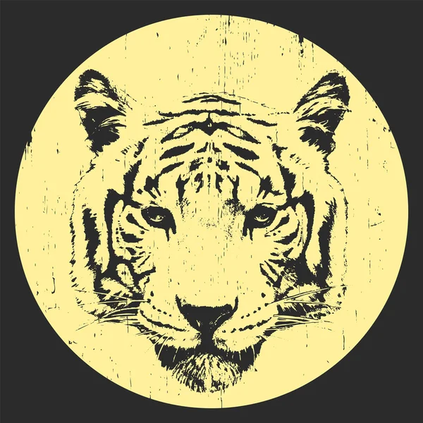 Печатный рисунок тигра — стоковый вектор